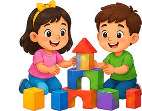 Kids playing blocks